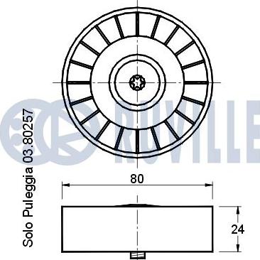 Ruville 540927 - Pulley, v-ribbed belt autospares.lv