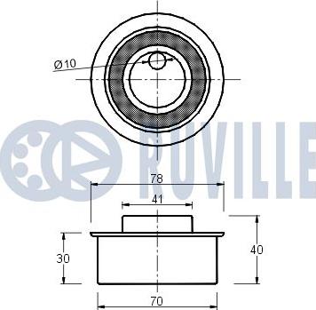 Ruville 540493 - Tensioner Pulley, timing belt autospares.lv