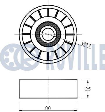 Ruville 540450 - Pulley, v-ribbed belt autospares.lv