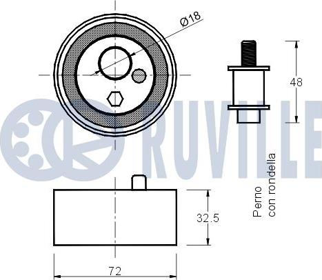 Ruville 540458 - Tensioner Pulley, timing belt autospares.lv