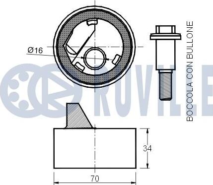 Ruville 540410 - Tensioner Pulley, timing belt autospares.lv