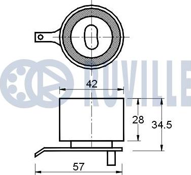Ruville 540417 - Tensioner Pulley, timing belt autospares.lv