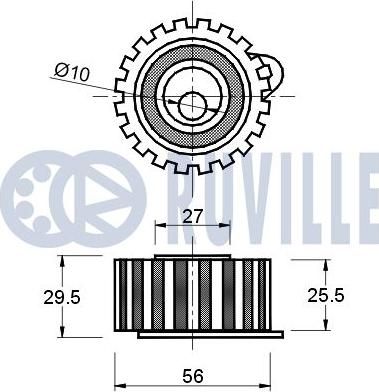 Ruville 540484 - Deflection / Guide Pulley, timing belt autospares.lv