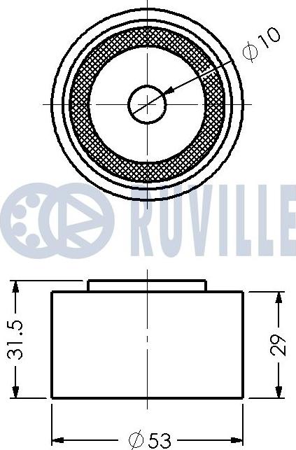 Ruville 540430 - Deflection / Guide Pulley, timing belt autospares.lv