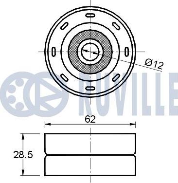 Ruville 540421 - Deflection / Guide Pulley, timing belt autospares.lv