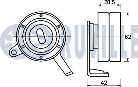 Ruville 540597 - Tensioner Pulley, timing belt autospares.lv