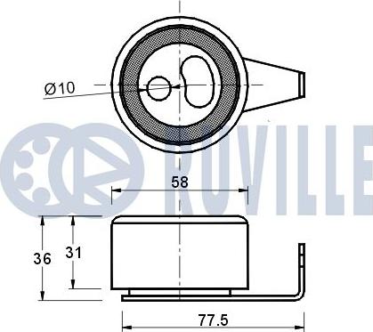 Ruville 540507 - Tensioner Pulley, timing belt autospares.lv