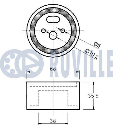 Ruville 540044 - Tensioner Pulley, timing belt autospares.lv