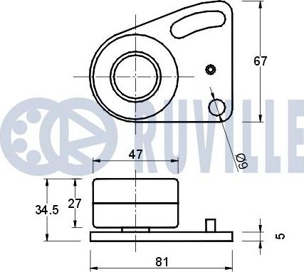 Ruville 540051 - Tensioner Pulley, timing belt autospares.lv