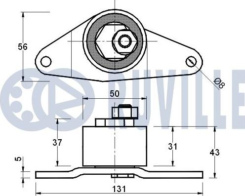 Ruville 540065 - Tensioner Pulley, timing belt autospares.lv