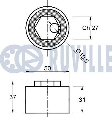 Ruville 540039 - Tensioner Pulley, timing belt autospares.lv