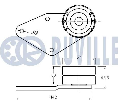 Ruville 540035 - Deflection / Guide Pulley, timing belt autospares.lv