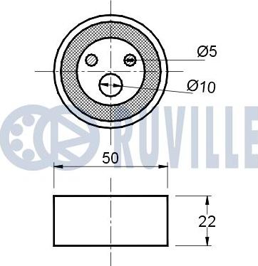 Ruville 540077 - Tensioner Pulley, timing belt autospares.lv