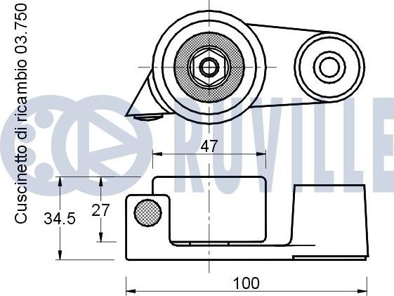 Ruville 540194 - Tensioner Pulley, timing belt autospares.lv