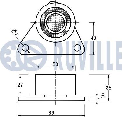 Ruville 540190 - Deflection / Guide Pulley, timing belt autospares.lv