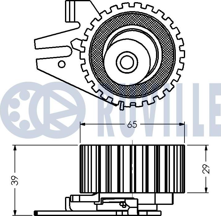 Ruville 540198 - Tensioner Pulley, timing belt autospares.lv