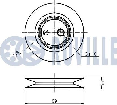 Ruville 540154 - Pulley, v-ribbed belt autospares.lv