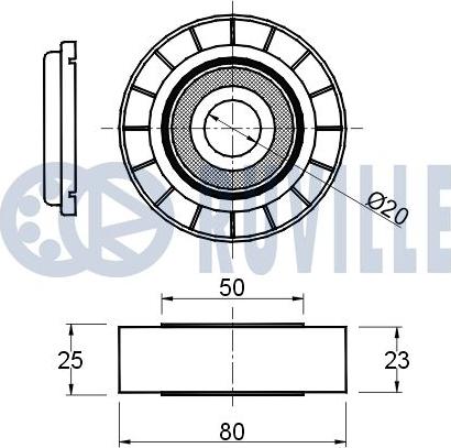 Ruville 540155 - Pulley, v-ribbed belt autospares.lv