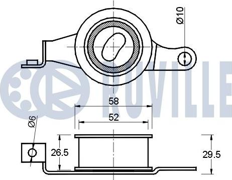 Ruville 540166 - Tensioner Pulley, timing belt autospares.lv