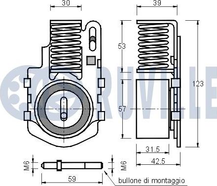 Ruville 540102 - Tensioner Pulley, timing belt autospares.lv