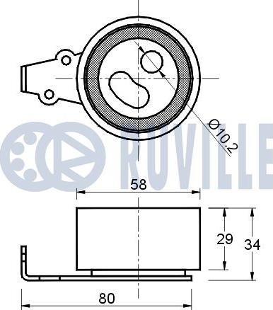 Ruville 540858 - Tensioner Pulley, timing belt autospares.lv