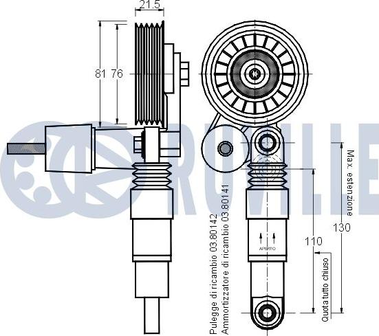 Ruville 540829 - Belt Tensioner, v-ribbed belt autospares.lv