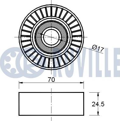 Ruville 540822 - Pulley, v-ribbed belt autospares.lv