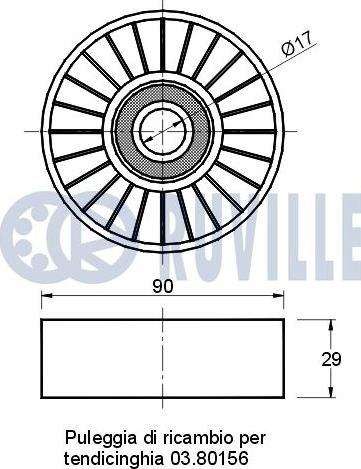 Ruville 540879 - Pulley, v-ribbed belt autospares.lv