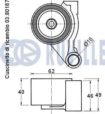 Ruville 540875 - Tensioner Pulley, timing belt autospares.lv