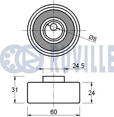 Ruville 540396 - Tensioner Pulley, timing belt autospares.lv