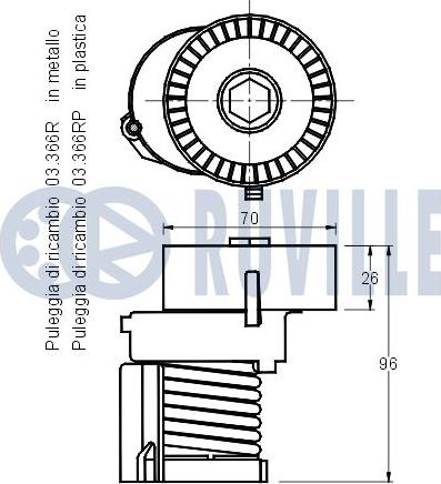 Ruville 540353 - Belt Tensioner, v-ribbed belt autospares.lv