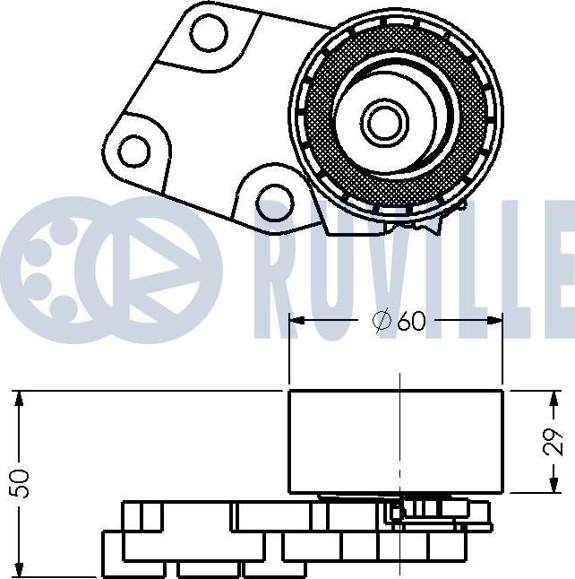 Ruville 540364 - Tensioner Pulley, timing belt autospares.lv