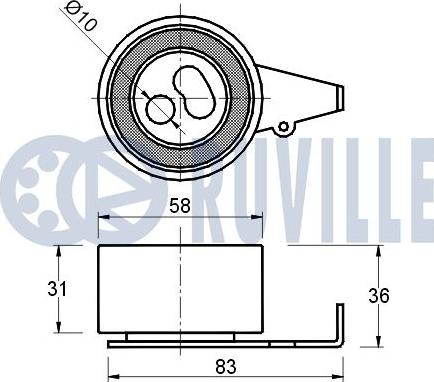 Ruville 540360 - Tensioner Pulley, timing belt autospares.lv