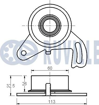 Ruville 540308 - Tensioner Pulley, timing belt autospares.lv