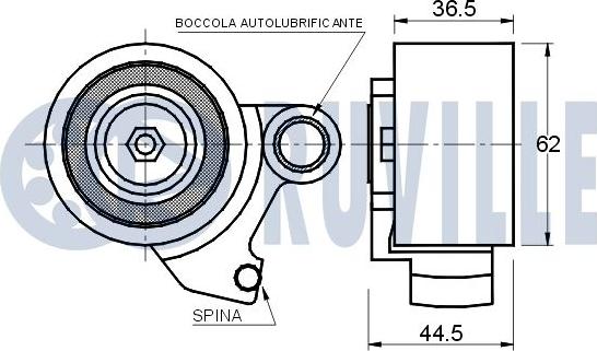 Ruville 540384 - Tensioner Pulley, timing belt autospares.lv
