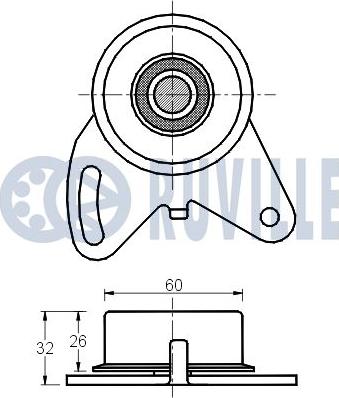 Ruville 540379 - Tensioner Pulley, timing belt autospares.lv