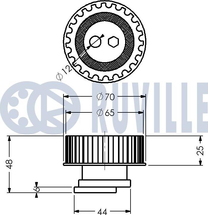 Ruville 540204 - Tensioner Pulley, timing belt autospares.lv