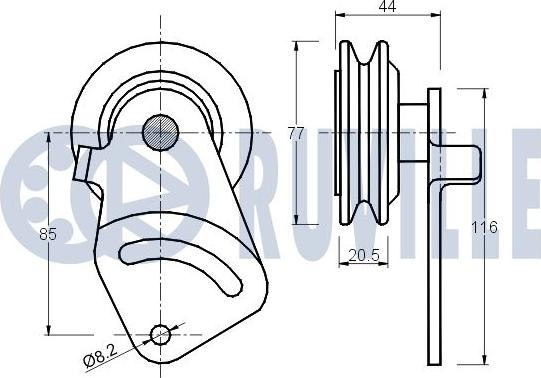 Ruville 540216 - Belt Tensioner, v-ribbed belt autospares.lv