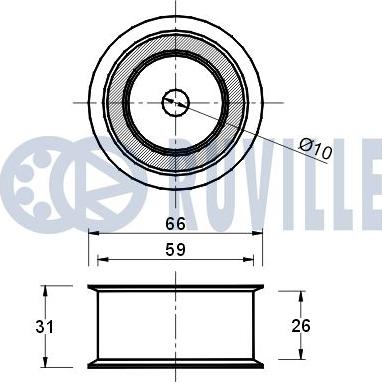 Ruville 540282 - Deflection / Guide Pulley, timing belt autospares.lv