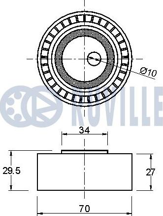 Ruville 540238 - Belt Tensioner, v-ribbed belt autospares.lv