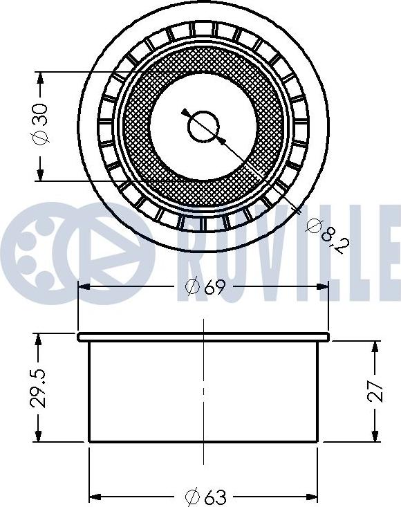 Ruville 540223 - Deflection / Guide Pulley, timing belt autospares.lv