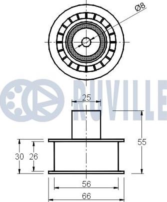 Ruville 540278 - Deflection / Guide Pulley, timing belt autospares.lv