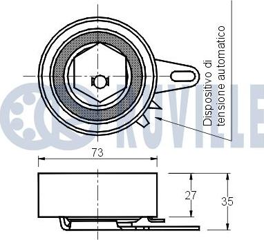 Ruville 540771 - Tensioner Pulley, timing belt autospares.lv