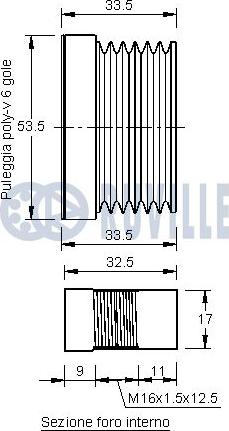 Ruville 541913 - Pulley, alternator, freewheel clutch autospares.lv