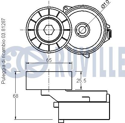 Ruville 541986 - Belt Tensioner, v-ribbed belt autospares.lv