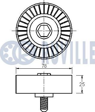 Ruville 541988 - Pulley, v-ribbed belt autospares.lv