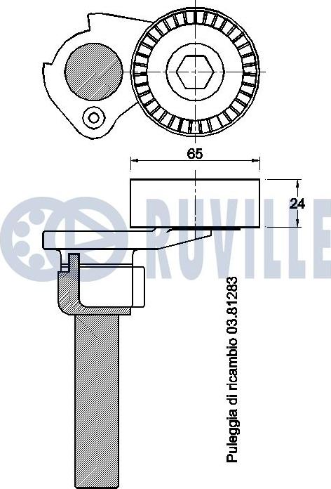 Ruville 541982 - Belt Tensioner, v-ribbed belt autospares.lv