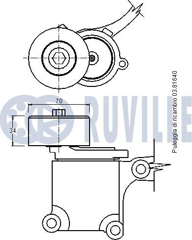 Ruville 541976 - Belt Tensioner, v-ribbed belt autospares.lv