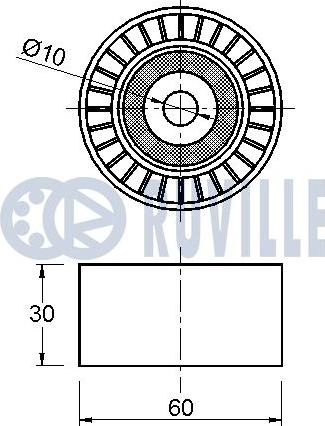 Ruville 541465 - Pulley, v-ribbed belt autospares.lv