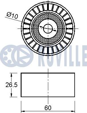 Ruville 541467 - Pulley, v-ribbed belt autospares.lv